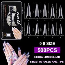 I really did (barely) survive a full 24 hours.probably 28 hours, with five inch acrylic nails. 500pcs 0 9 Size Extra Long Clear False Nail Tips Half Manicure Acrylic Cover Tips Coffin Fake Nails Buy From 8 On Joom E Commerce Platform