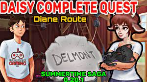 Daisy Complete Quest | Summertime Saga 0.20.1| Delmont case Diane's Route  Gameplay - YouTube
