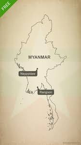 Myanmar blank map | map outline, map, outline. Free Vector Map Of Myanmar Outline One Stop Map