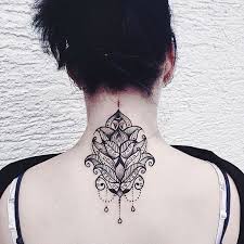 Neck tattoos, neck tattoo, neck tattoos designs, men, women, guys, girls, on, neck tattoos images, cute, healing, pain, top, nice, front, neck tattoo ideas. 55 Attractive Back Of Neck Tattoo Designs For Creative Juice