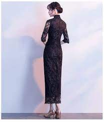 ブラック チャイナ風ドレス 商品番号c190101 she is パーティードレス セレクトショップ パーティードレス 黒 ドレス ワンピース ドレス