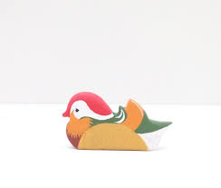 Wooden Mandarin Duck Toy Birds Toys Wooden Bird Toy Pretend Play Bird Toy Figurine Learning Toys For Toddlers By Woodencaterpillar On Et Toys Pet Toys Duck Toy