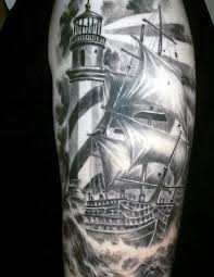 Black And White Lighthouse Tattoo Designs 100 Lighthouse Tattoo Designs For Men A Beacon Of Ideas In 2020 Lighthouse Tattoo Tattoo Designs Men Tattoos For Guys