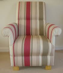 Laura Ashley Awning Stripe Raspberry Fabric Adult Chair Red Cream Beige Nursery Armchair Bedroom New Chairs For Cherubs