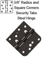 Maybe you would like to learn more about one of these? 4 X 4 X 5 8 Radius X Sq Corners Steel Hinge With Security Lock Tabs Doorware Com