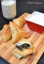 Spinach Pastry Triangle Fatayer Sabanekh Chef In Disguise Recipes Food Spinach Pie