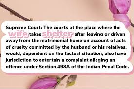 Top 5 supreme court judgment on misuse of 498a. Sc Courts At Woman S Place Of Shelter Can Try A Complaint U S 498a Ipc