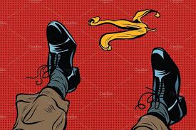 Slipping On The Banana Retro Comic Art Pop Art Design Abstract Sketches