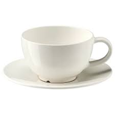 Vardagen Teacup With Saucer Off White Ikea Tea Cups Saucer Tableware