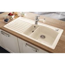 cream coloured ceramic kitchen sinks