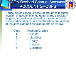 ppt coa revised chart of accounts powerpoint presentation