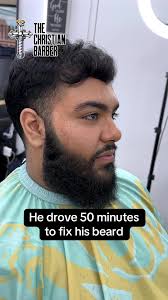 He drove 50 minutes because he could not trust anyone else with his beard.  Grateful for every client who finds me like this. The Christian Barber Best  Beard Barber Beard Barber Best Beard