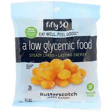 Butterscotch candy, most commonly known as butterscotch discs and buttons, bring a nostalgic vibe when you start to unwrap the bright yellow twist wrapper. Fifty 50 Low Glycemic Hard Candy Butterscotch 2 75 Oz 78 G Iherb