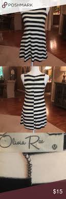 Olivia Rae Black And White Striped Dress In Medium White Striped Dress Striped Dress Clothes Design
