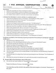 Karnataka Puc Question Papers