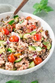 Quinoa Salad With Salmon Chef Salad Recipes Salad Recipes Delicious Vegetables