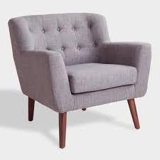 Gray Mid Century Tufted Shay Chair By World Market Living Room Chairs Furniture Furniture Chair