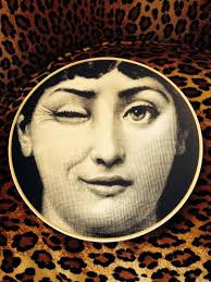 FORNASETTI *FIRST* JULIA PLATE Motiv #1 Rosenthal "Winking Julia" MUST  HAVE!