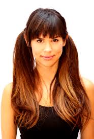 Simple, yet lovely pony with bangs. 21 Hairstyle 2 Ponytails