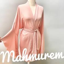 Harem Sabahlik Pudra Rengi Italyan Krep Sifon Ispanyol Kol Detayi Ile Cok Sik Harem Sabahlik Modeli Size Ozel Olculerde Ozel Di Sabahlik Nedimeler Gelin