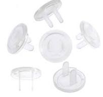 PandaEar Outlet Plug Covers(52 Pack) Clear Child Proof Electrical Protector  Safety Caps with Adult Easy Release Concave Design