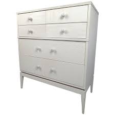 Dresser has a 8 drawers. White Four Drawer High Boy Dresser By Kroehler Furniture For Sale At 1stdibs