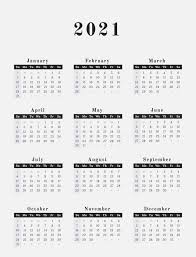 Free blank printable monthly planner calendar. 2021 Calendar Printable 12 Months All In One Calendar 2021 Calendar Printables Monthly Calendar Printable Printable Calendar Template