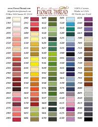 Danish Flower Thread Conversion Chart Dmc Flower Thread