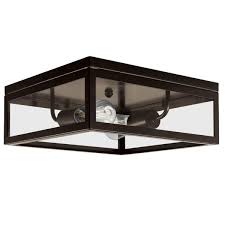 Globe Electric Verona 2 Light Dark Bronze Flush Mount 65919 The Home Depot In 2020 Flush Mount Ceiling Lights Globe Electric Light In The Dark