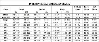 plus size clothing chart