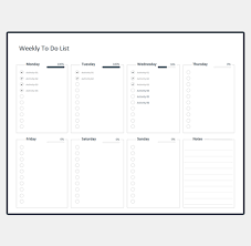 Free Weekly To Do List Template Excel Adnia Solutions