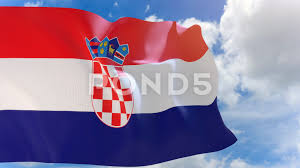 Waving flag of the republic of croatia. 3d Rendering Of Croatia Flag Waving On Blue Sky Background With Alpha Channel Stock Footage Waving Blue Flag Ren Croatia Flag Blue Sky Background 3d Rendering