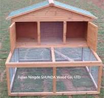 [Hot Item] SDR006 Maison de lapin en bois à double étage avec grande cage