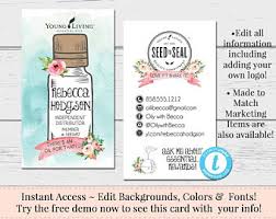 What we offer is more than just an idea; Young Living Business Cards Etsy