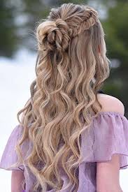 Hii guys thanks for your support.i make half hair bun in this video for wedding guest look and festival look for girls and women with in 2 min it's really ve. Wedding Hairstyles Half Up Half Down With Curls And Braid Mermaid And Bun Braidsbyjordan Via Instagram Hair Styles Dance Hairstyles Medium Length Hair Styles