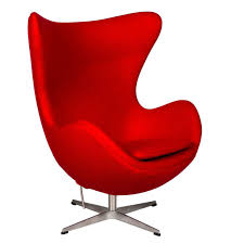Egg Arne Jacobsen Style Red Chair By Leisuremod Egg Chair Arne Jacobsen Egg Chair Red Chair