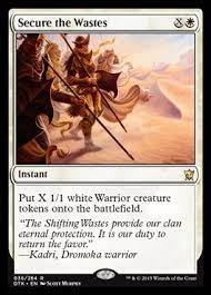 There are all kinds of token cards, go… Secure The Wastes Dragons Of Tarkir Visual Spoiler Magic The Gathering Cards Magic The Gathering The Gathering