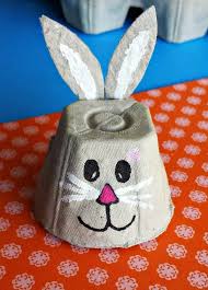 Osterhase Basteln Aus Eierkartons Kinder Basteln Fruhling Ostern Osterbasteln Eierkarton Osternest Basteln