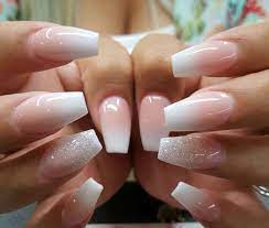 Depending on your preference, either use a dark to light gradient or simply blend lighter. Beautiful Nails Silver Glitter Nails Ombre Acrylic Nails Ombre Nails