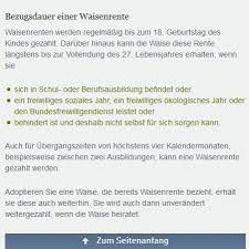 Kinder haben anspruch auf eine halbwaisenrente, wenn sie ein elternteil verloren haben. Beendigung Fsj Kindergeld Halbwaisenrente
