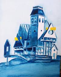 Slithering, although he does have some traits from each house. Beetlejuice House Me 2019 Part Of A Small Series Of Horror Houses Watercolor