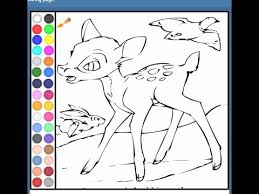Bambi his mom and owl. Bambi Coloring Pages For Kids Bambi Coloring Pages Youtube