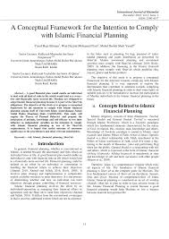 Wn bin mohamed fisol, i bin mat, m bin abdul hamid. Pdf A Conceptual Framework For The Intention To Comply With Islamic Financial Planning