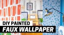 DIY PAINTED WALLPAPER DESIGNS | 3 Techniques for How to Paint a Faux  Wallpaper Pattern