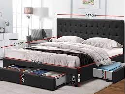 Willow Linen Bedframe 4 Drawer King Dark Grey Free Shipping Darkhorse Creations Wardrobe Design Bedroom Bedroom Bed Design Bed Design
