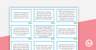 Maths Word Problem Match Up Game 0 50 Addition And Subtraction