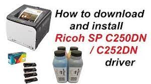 Printer driver for b/w printing and color printing in windows. How To Download And Install Ricoh Sp C250dn C252dn Driver Teach World Youtube