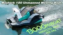 ‫Moshark150 قارب صغير بدون طيار لصيانة البركة روبوت قص سطح الماء | روبوت فوكس‬‎