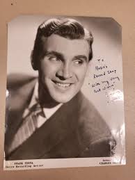 Frank Verna Autograph To Mario's Record Shop With My Very Best Wishes  7.5"x9.5"