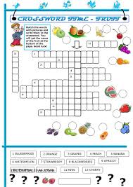Fruit Crossword Food Pyramid Food Activities Healthy Activities